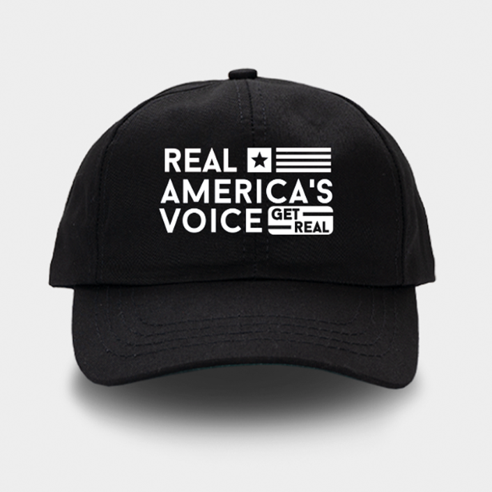 Real America’s Voice™ Get Real USA-Made Dad Hat, Black