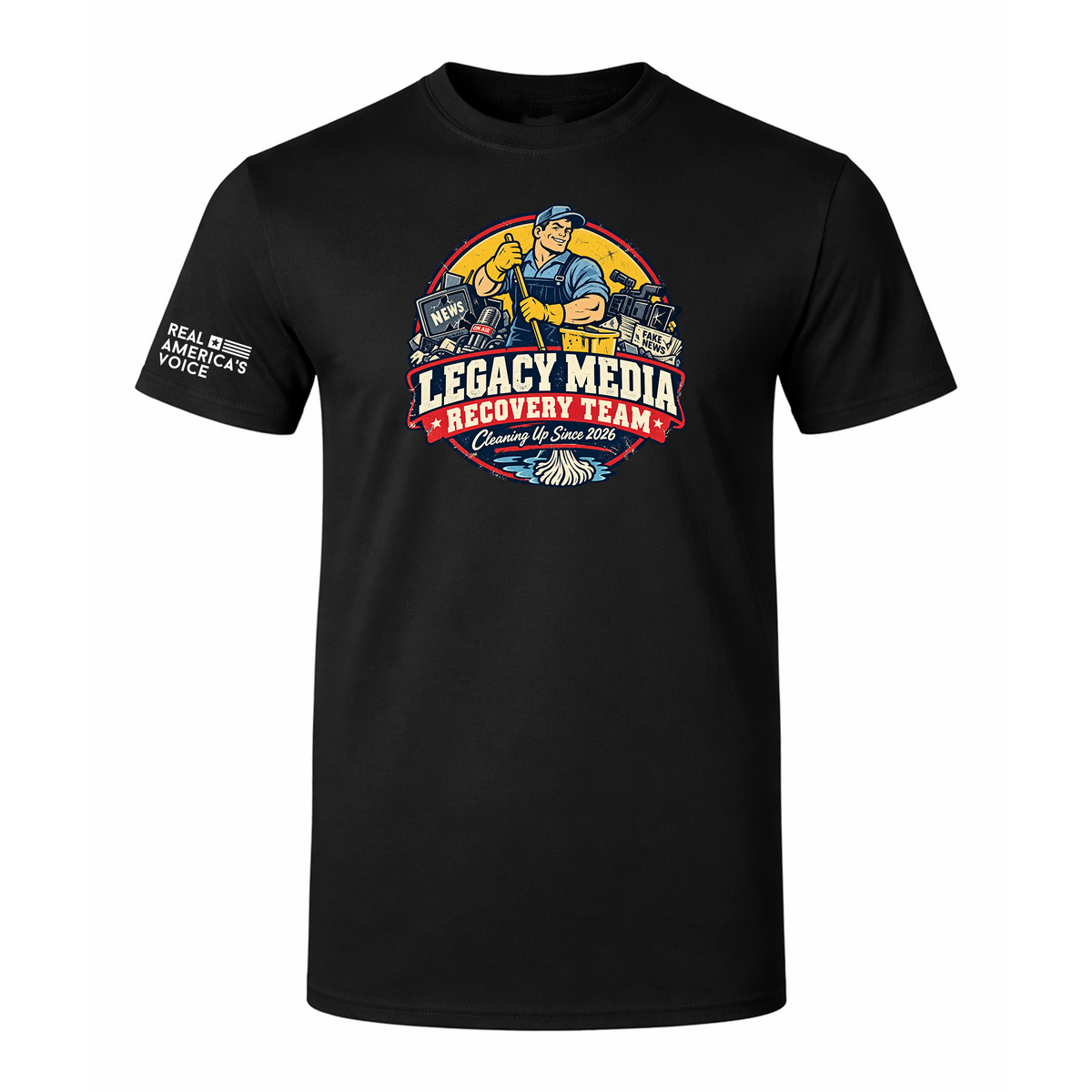 Legacy Media Recovery Team - Vintage T-Shirt - Black