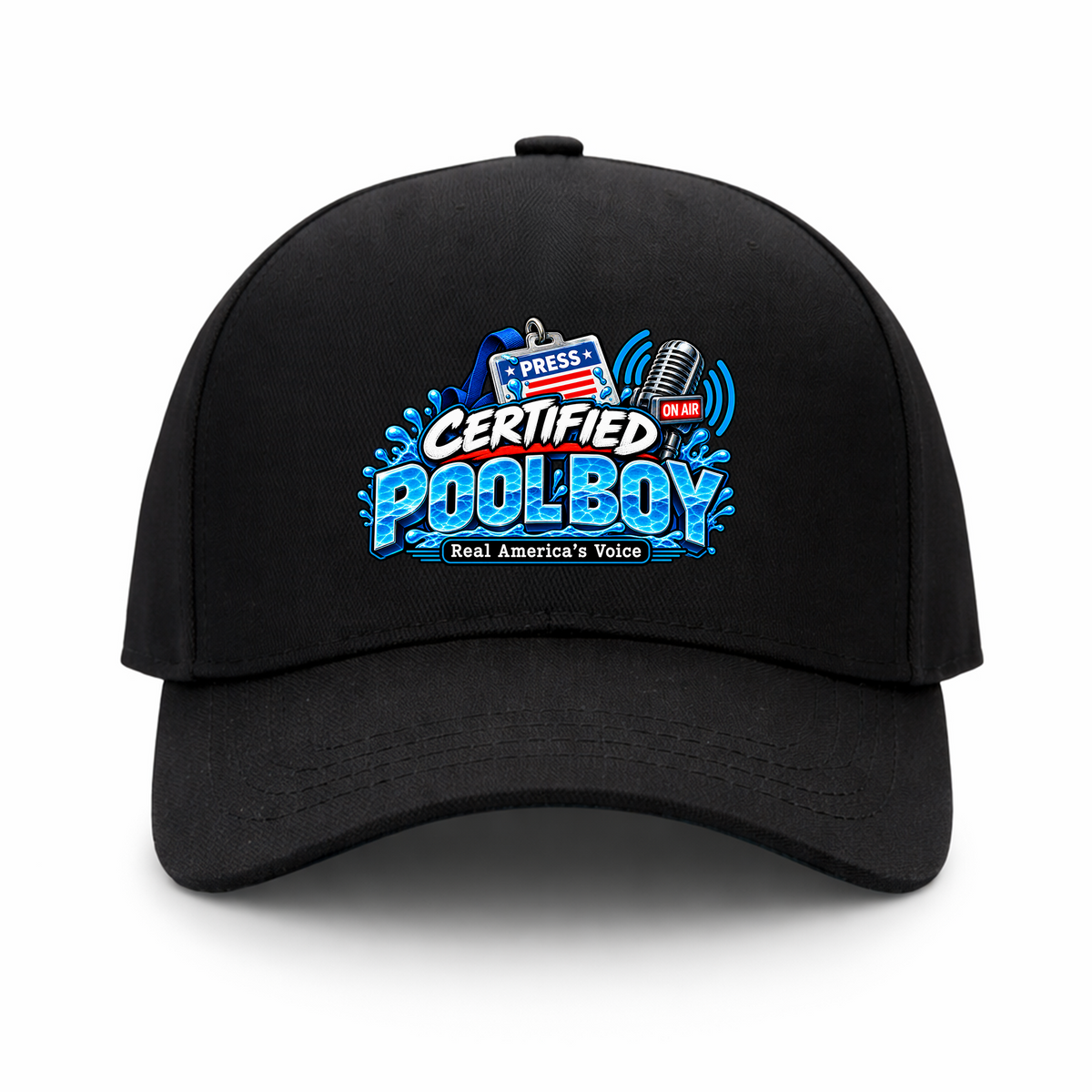 Certified Pool Boy - Real America's Voice Hat - Black