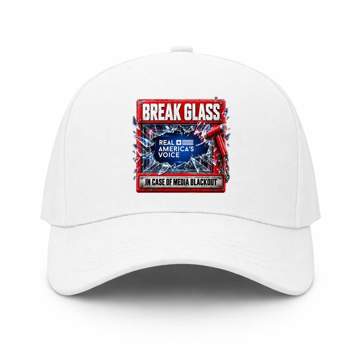 Break Glass In Case of Media Blackout Hat - White